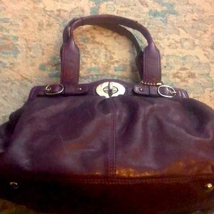 Coach Satchel Purse in Purple
